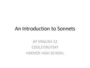 An Introduction to Sonnets