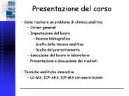 Presentazione del corso