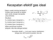Kecepatan efektif gas ideal