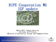 RIPE Cooperation WG IGF update