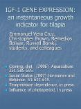 IGF-1 GENE EXPRESSION: an instantaneous growth indicator for tilapia PowerPoint PPT Presentation