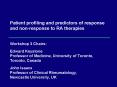Patient profiling and predictors of response and non-response to RA therapies PowerPoint PPT Presentation