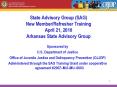 State Advisory Group (SAG) New Member/Refresher Training April 21, 2010 Arkansas State Advisory Group PowerPoint PPT Presentation
