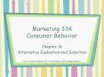Marketing 334 Consumer Behavior PowerPoint PPT Presentation