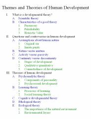 Themes and Theories of Human Development