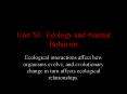 Unit XI: Ecology and Animal Behavior PowerPoint PPT Presentation