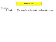 Index Laws