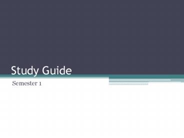 Study Guide