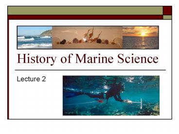 History of Marine Science
