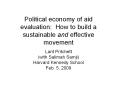 Political economy of aid evaluation: How to build a sustainable and effective movement PowerPoint PPT Presentation