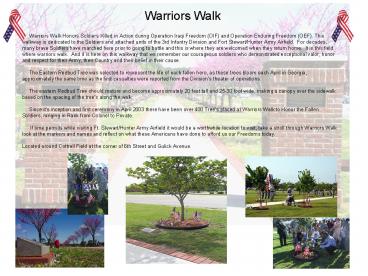 Warriors Walk