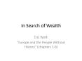 In Search of Wealth PowerPoint PPT Presentation