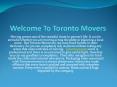 Toronto Movers PowerPoint PPT Presentation