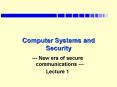 Computer Systems and Security PowerPoint PPT Presentation