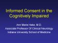 Informed Consent in the Cognitively Impaired PowerPoint PPT Presentation