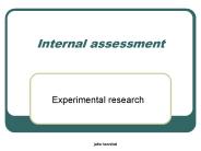 Internal assessment