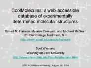 CoolMolecules: a web-accessible database of experimentally determined molecular structures