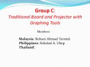 Group C:  Traditional Board and Projector with Graphing Tools