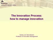 The Innovation Process: how to manage innovation
