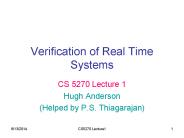 Verification of Real Time Systems