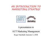 AN INTRODUCTION TO MARKETING STRATEGY