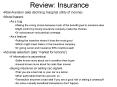 Review: Insurance PowerPoint PPT Presentation