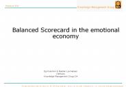 Balanced Scorecard in the emotional economy