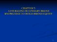 CHAPTER 7: LEVERAGING SECONDARY BRAND KNOWLEDGE TO BUILD BRAND EQUITY PowerPoint PPT Presentation