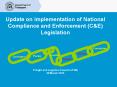 Update on implementation of National Compliance and Enforcement (C PowerPoint PPT Presentation