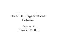 HRM 601 Organizational Behavior