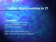 Career Opportunities in IT