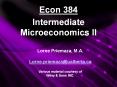 Econ 384 Intermediate Microeconomics II PowerPoint PPT Presentation