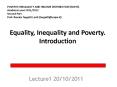 Equality, Inequality and Poverty. Introduction PowerPoint PPT Presentation