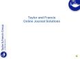 Taylor and Francis PowerPoint PPT Presentation