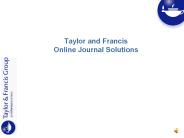 Taylor and Francis