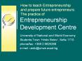 Entrepreneurship Development Centre PowerPoint PPT Presentation