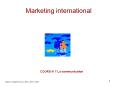 Marketing international PowerPoint PPT Presentation