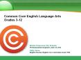 Common Core English Language Arts Grades 3-12 PowerPoint PPT Presentation