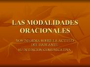 LAS MODALIDADES ORACIONALES