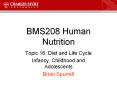 BMS208 Human Nutrition PowerPoint PPT Presentation