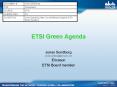 ETSI Green Agenda PowerPoint PPT Presentation