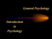 General Psychology