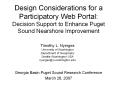 Design Considerations for a Participatory Web Portal: Decision Support to Enhance Puget Sound Nearshore Improvement PowerPoint PPT Presentation