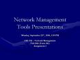 Network Management Tools Presentations PowerPoint PPT Presentation