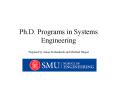 Ph.D. Programs in Systems Engineering PowerPoint PPT Presentation