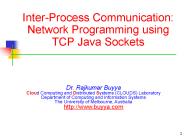 Inter-Process Communication: Network Programming using TCP Java Sockets