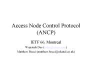 Access Node Control Protocol (ANCP)