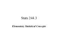 Stats 244.3 PowerPoint PPT Presentation