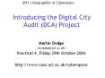 Introducing the Digital City Audit (DCA) Project PowerPoint PPT Presentation