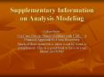 Supplementary Information on Analysis Modeling PowerPoint PPT Presentation